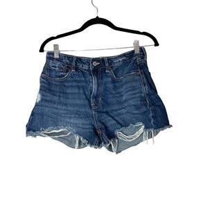 American Eagle TomGirl Cut off Jean Shorts Shortie Fray Size 6 Jorts